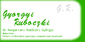 gyorgyi ruboczki business card