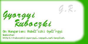 gyorgyi ruboczki business card